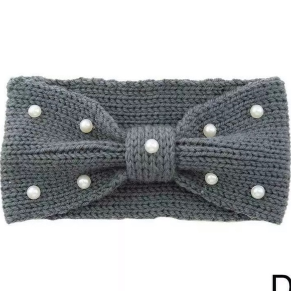Beautiful Knit & Pearl Headband/Ear Warmer - Picture 1 of 5